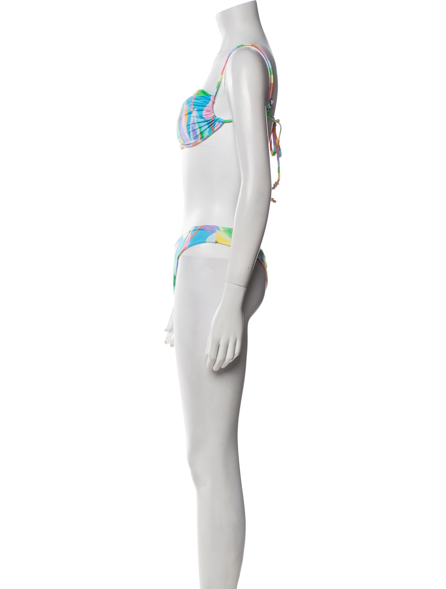 Farm Rio Printed Beaded Accents Bikini w/ Tags