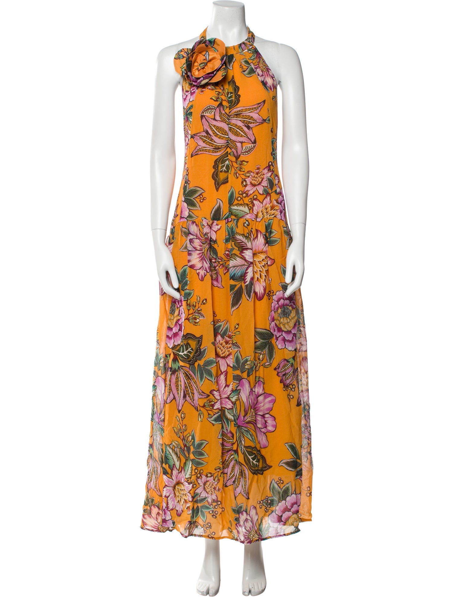 Farm Rio Floral Print Long Dress w/ Tags