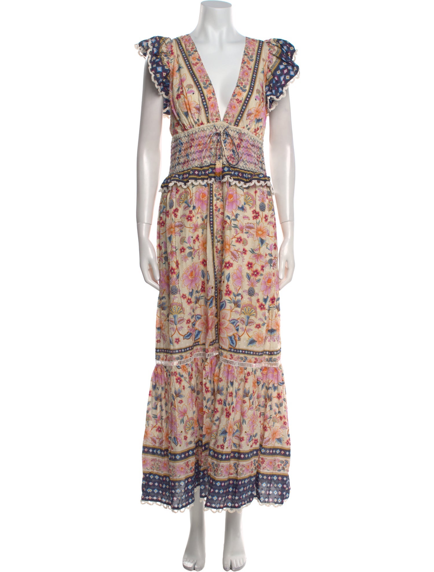 Farm Rio Floral Print Long Dress