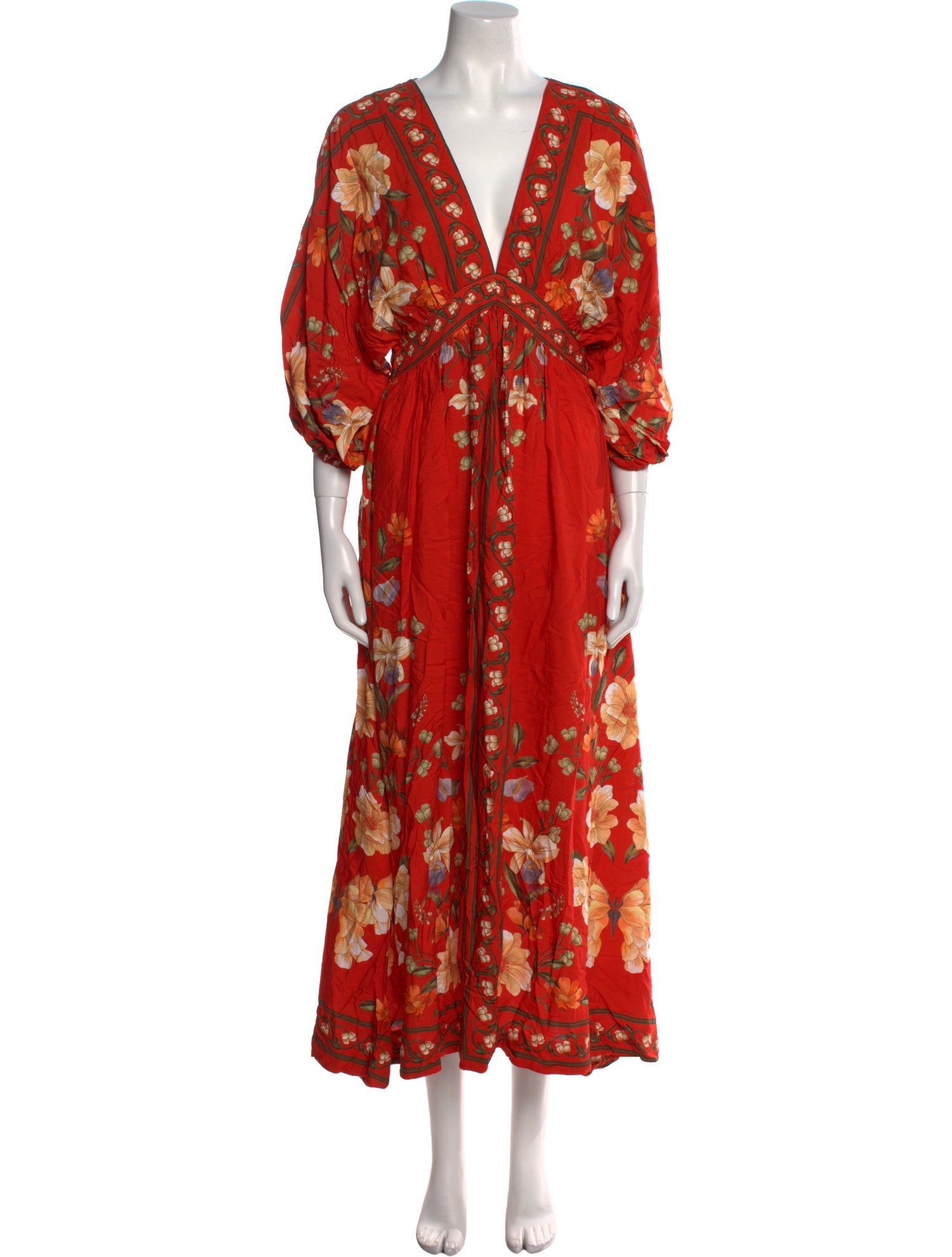 Farm Rio Floral Print Long Dress