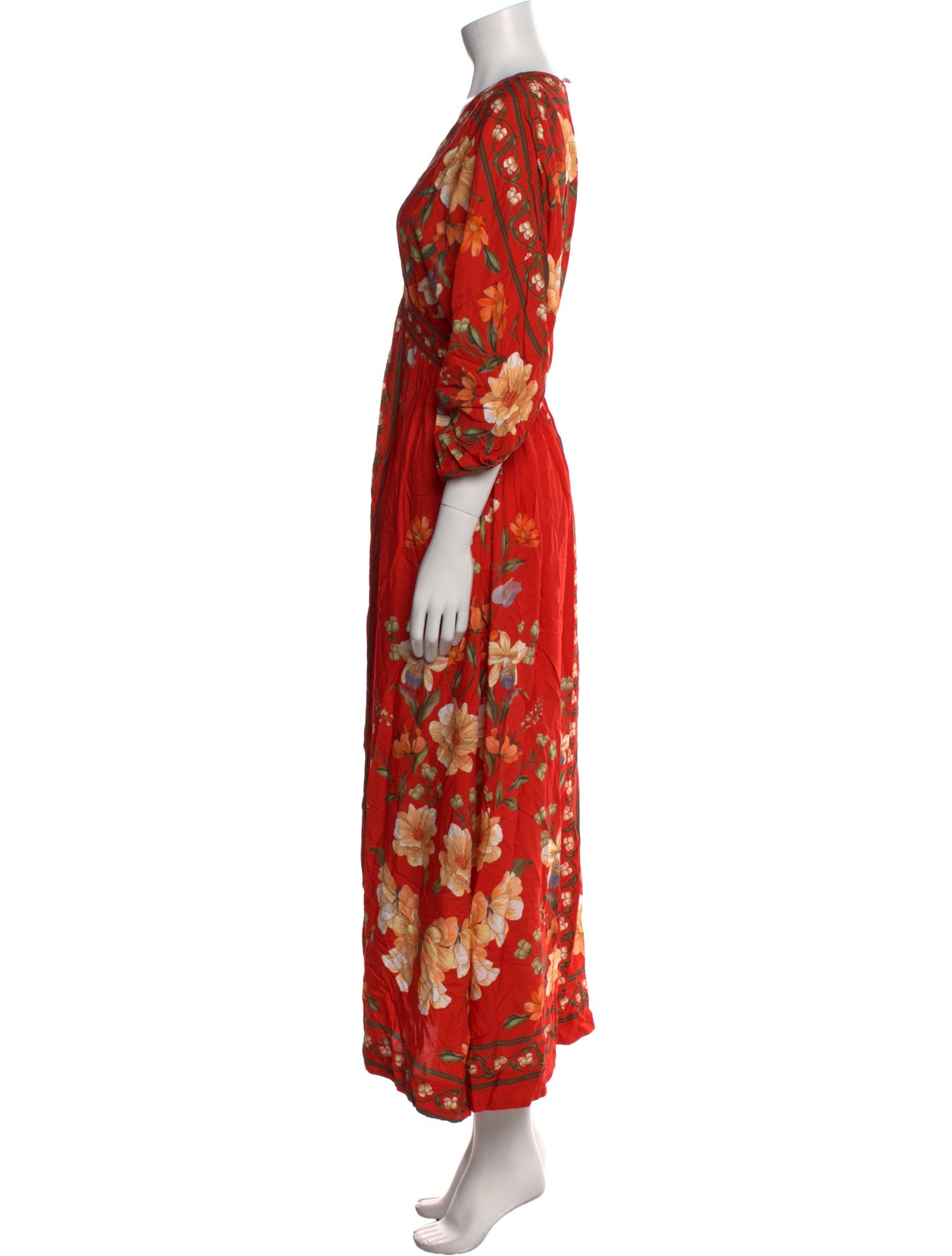 Farm Rio Floral Print Long Dress