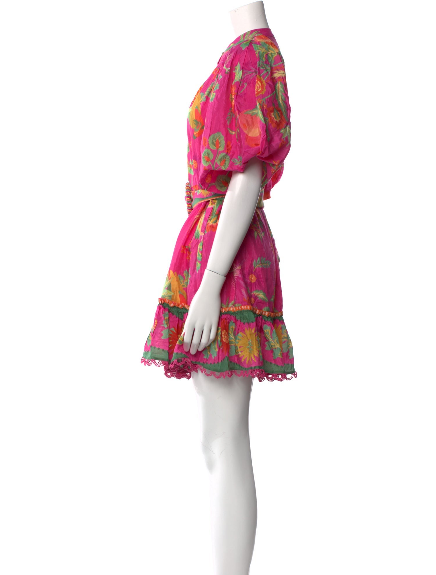 Farm Rio Floral Print Mini Dress