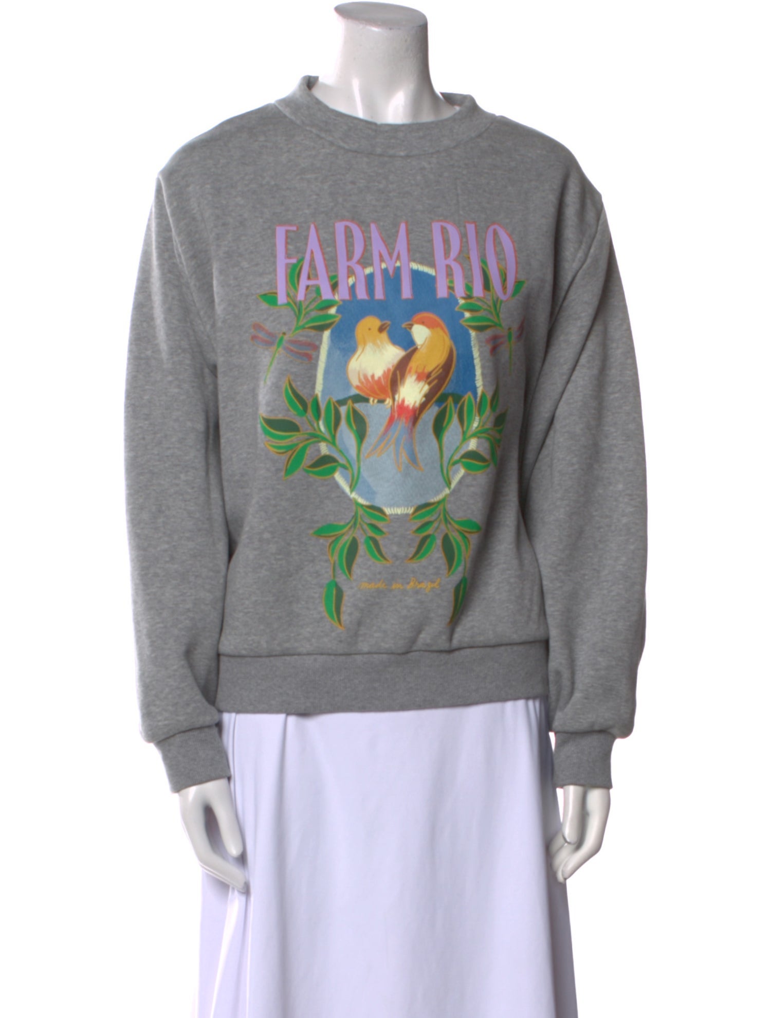 Farm Rio Graphic Print Crew Neck Sweatshirt