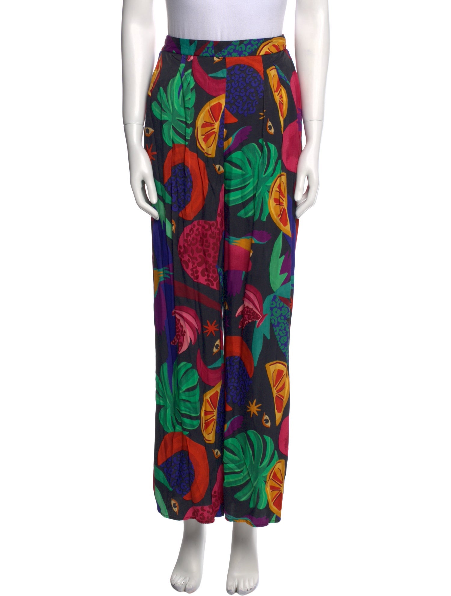 Farm Rio Floral Print Wide Leg Pants