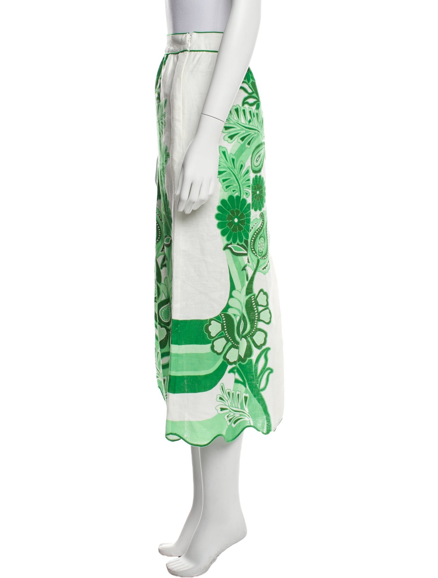 Farm Rio Floral Print Midi Length Skirt