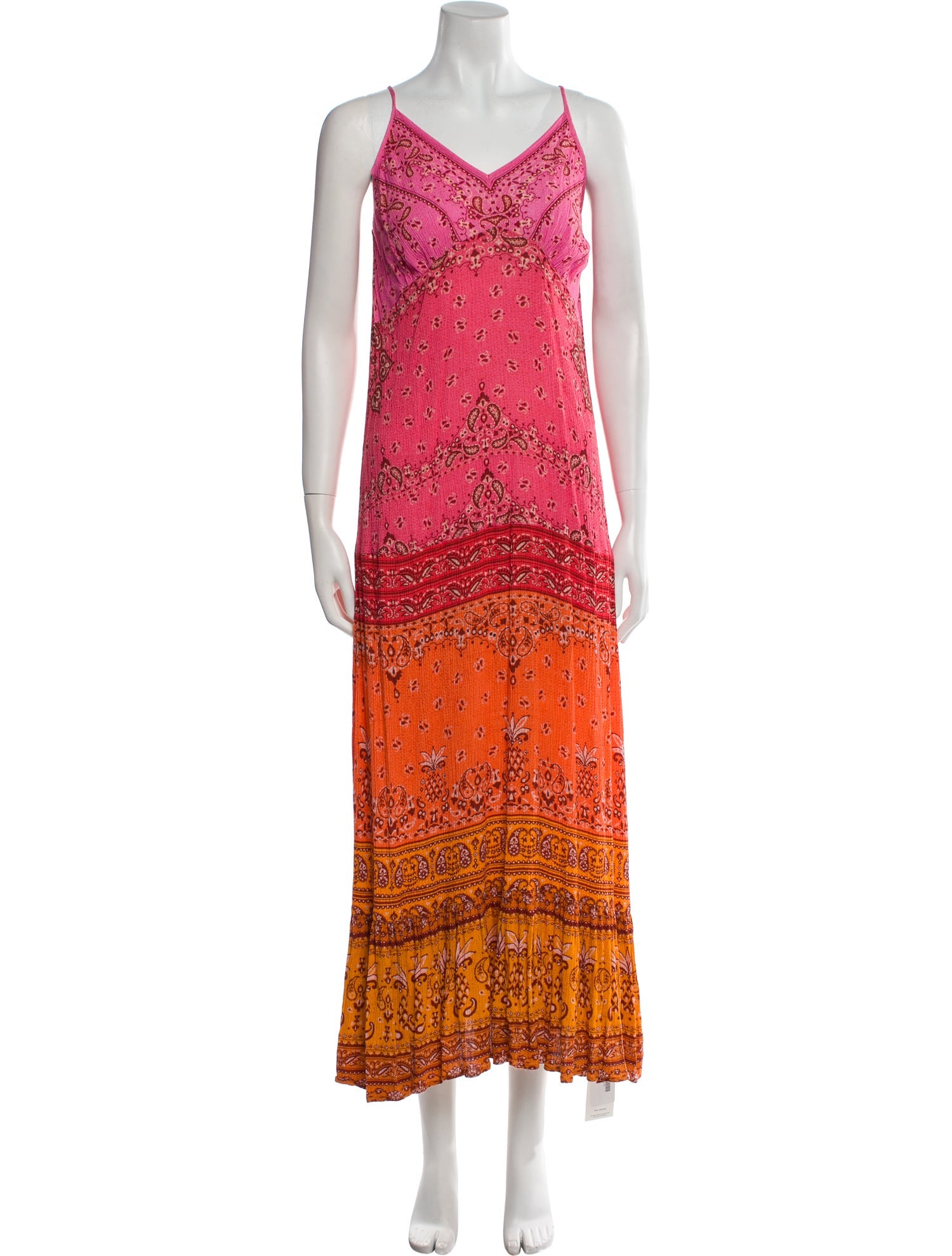 Farm Rio for Anthropologie Paisley Print Long Dress