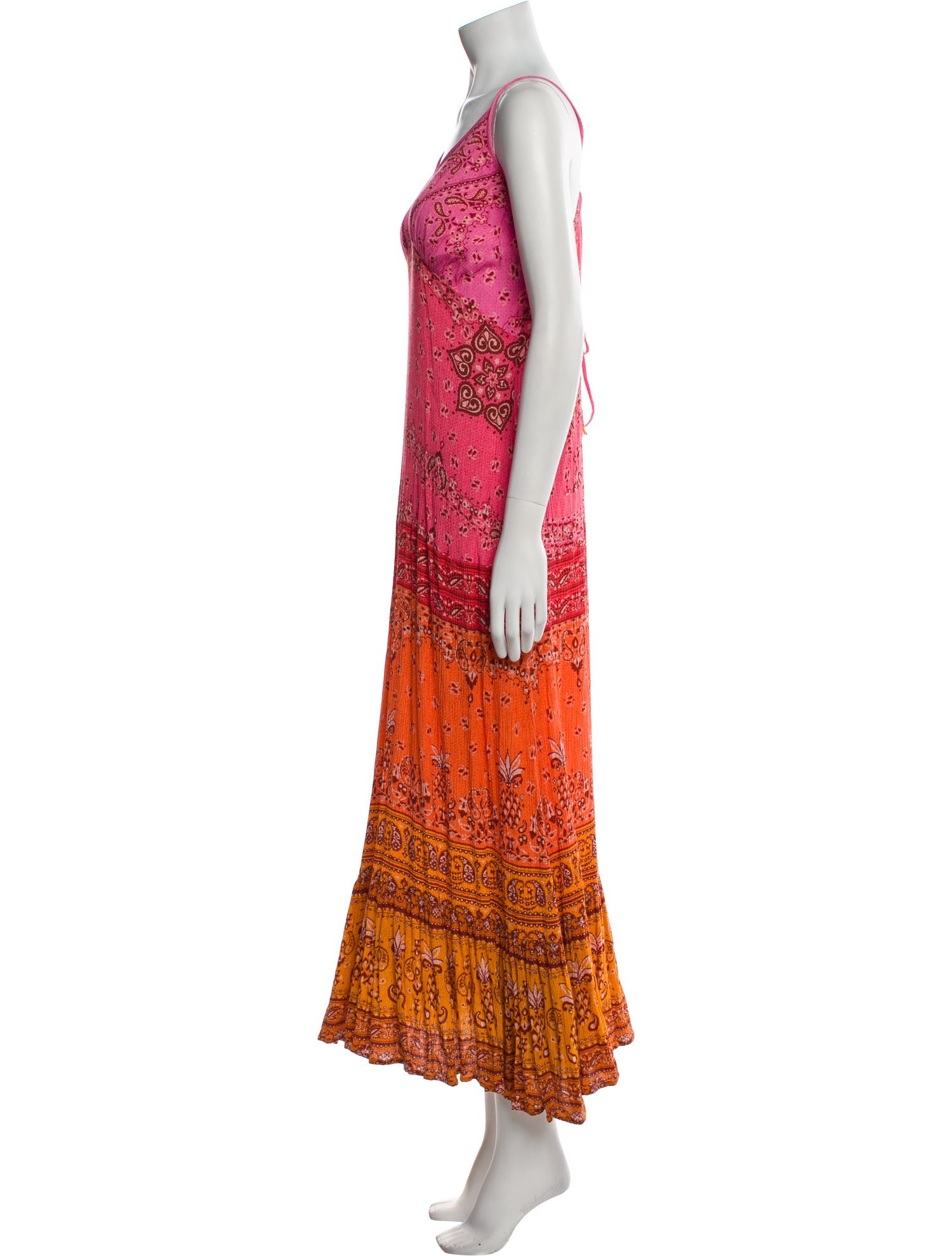 Farm Rio for Anthropologie Paisley Print Long Dress