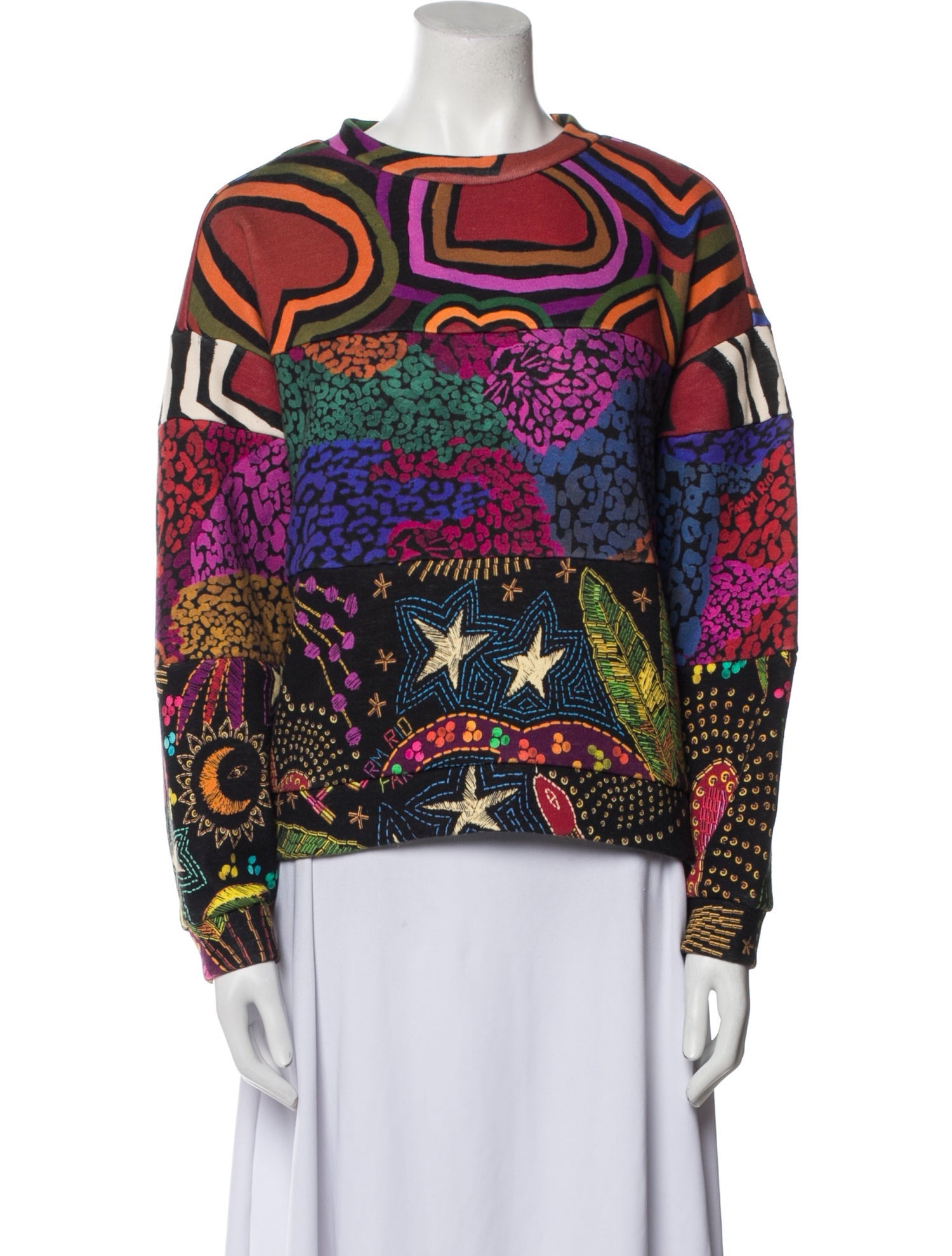 Farm Rio Printed Crew Neck Sweatshirt