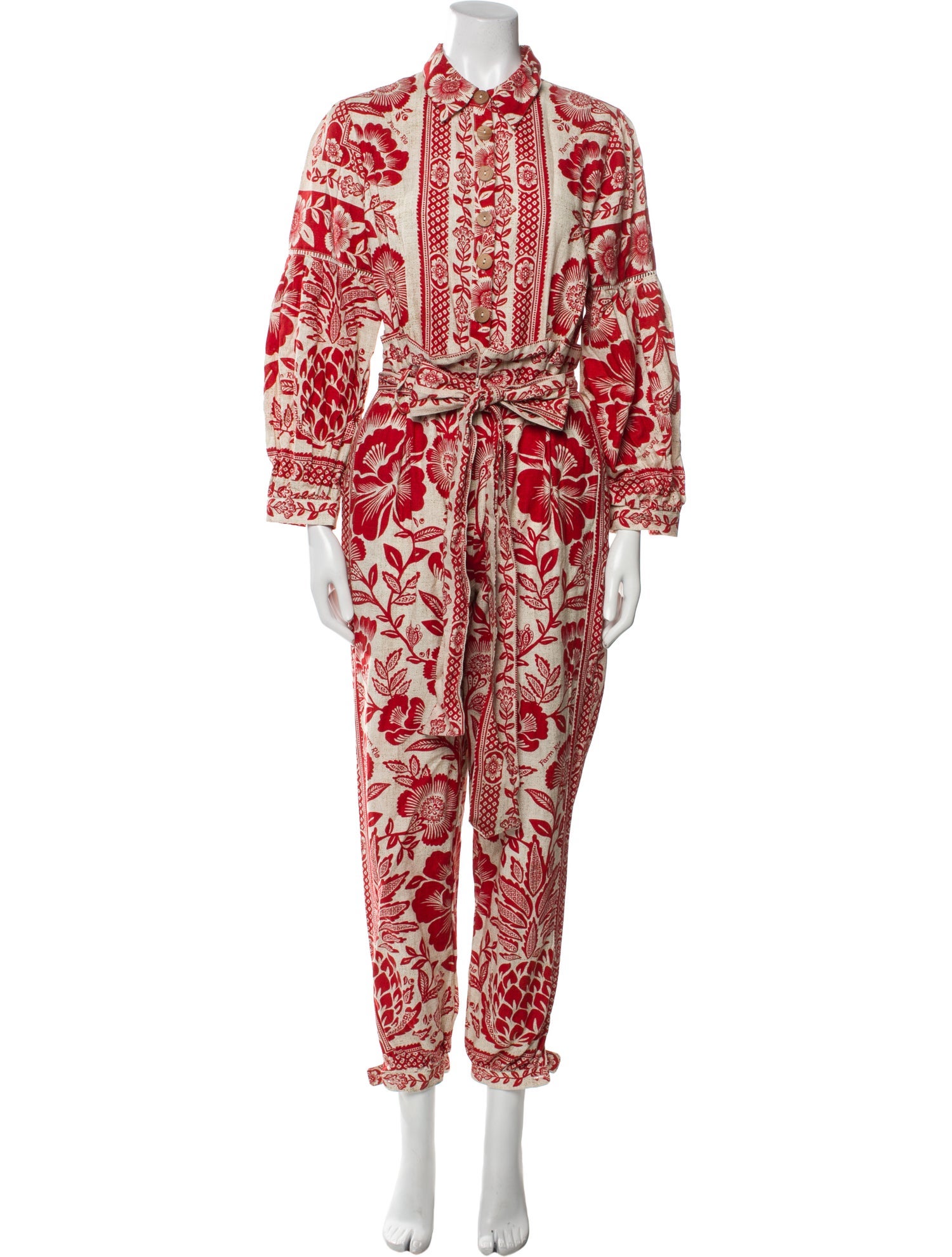 Farm Rio Linen Printed Jumpsuit