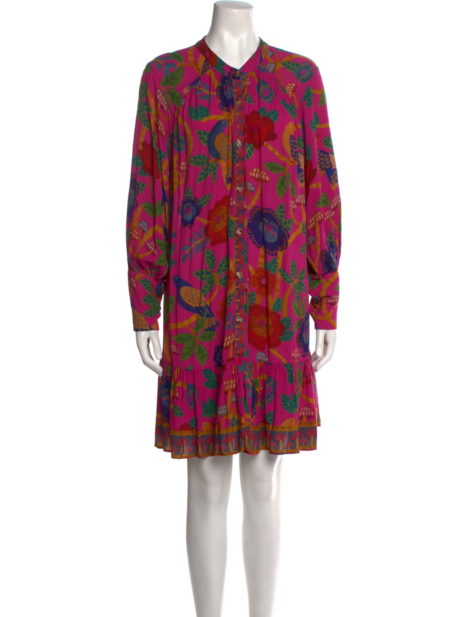 Farm Rio Floral Print Mini Dress