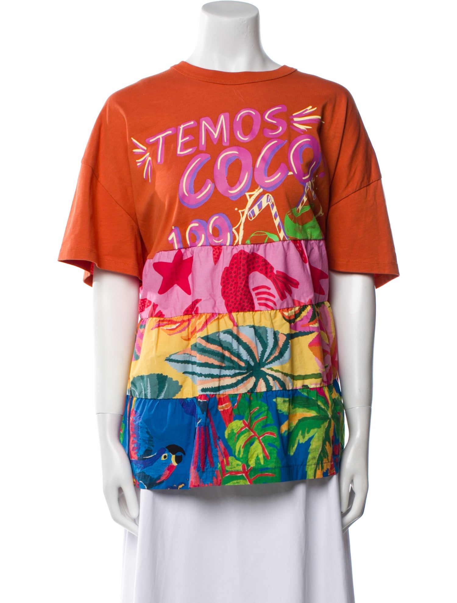 Farm Rio Graphic Print Crew Neck T-Shirt