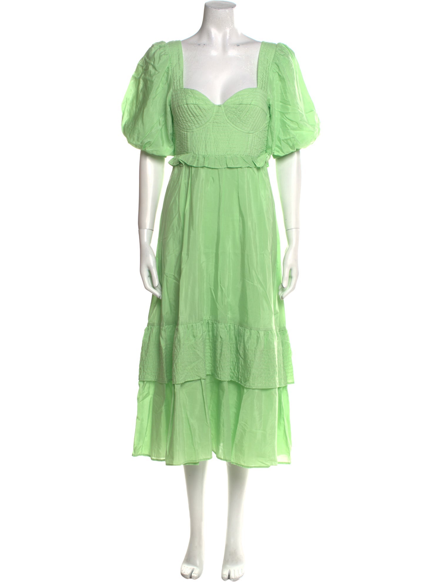 Farm Rio Square Neckline Long Dress