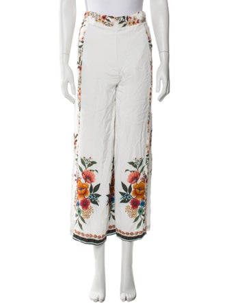 Farm Rio Floral Print Wide Leg Pants