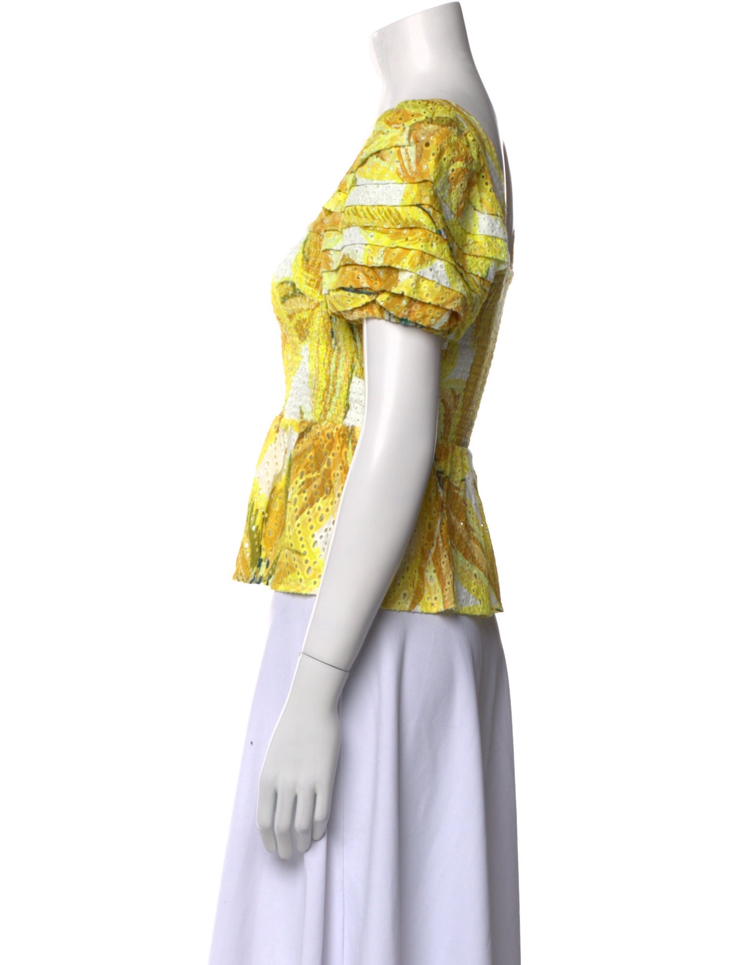 Farm Rio Printed Square Neckline Crop Top