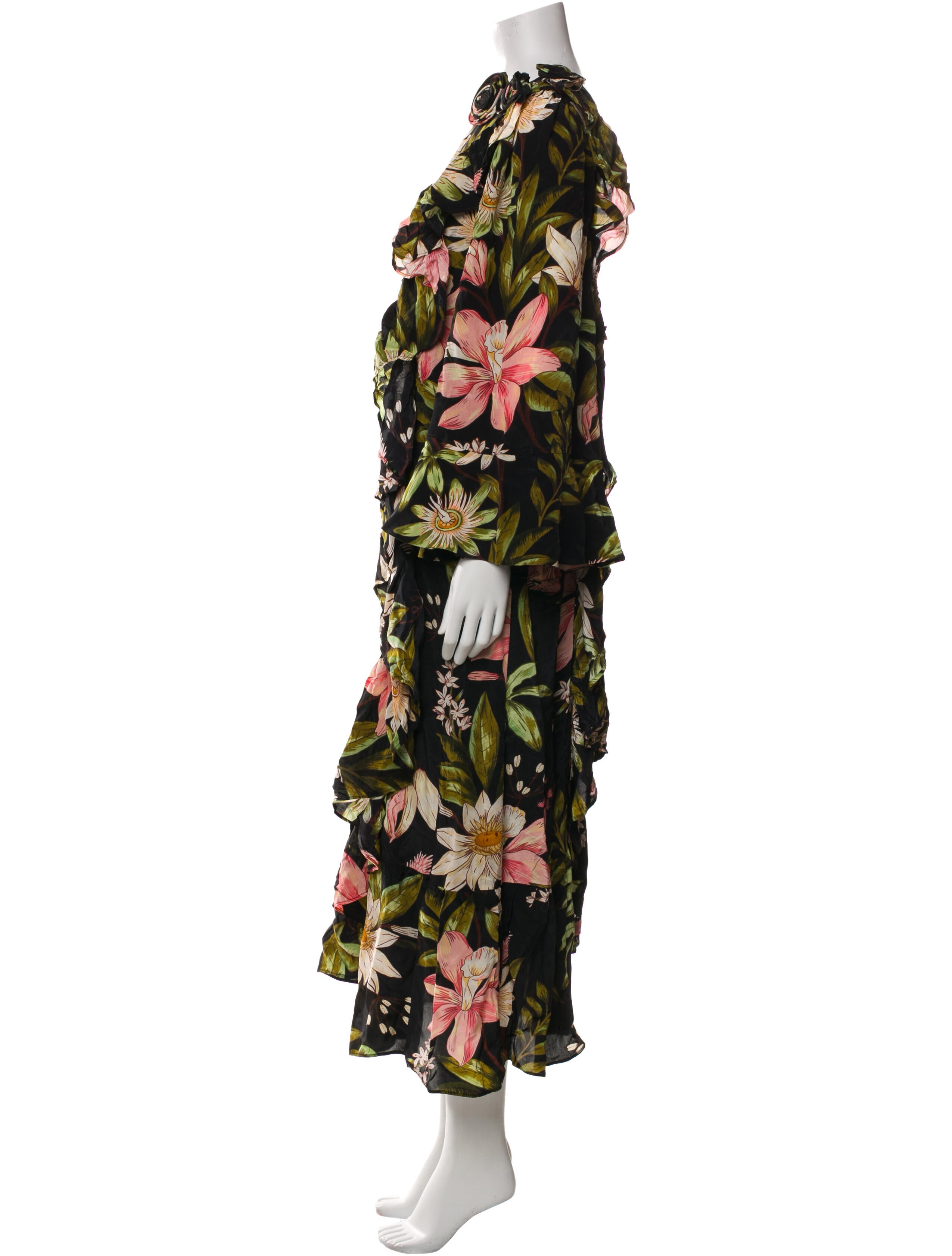 Farm Rio Floral Print Long Dress