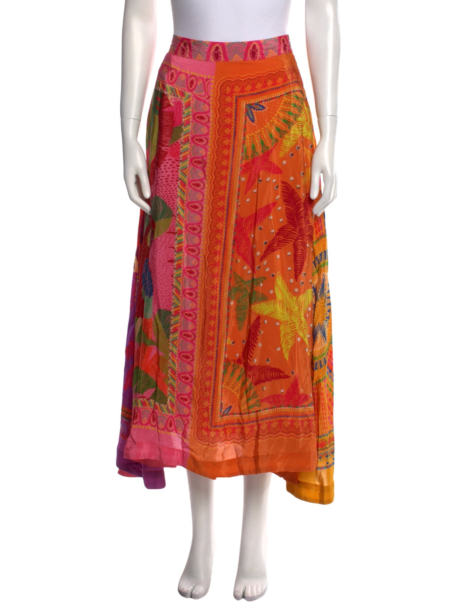 Farm Rio Printed Midi Length Skirt