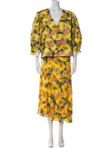 Farm Rio Suits and Sets Printed Ruffle Embellishment Skirt Set L