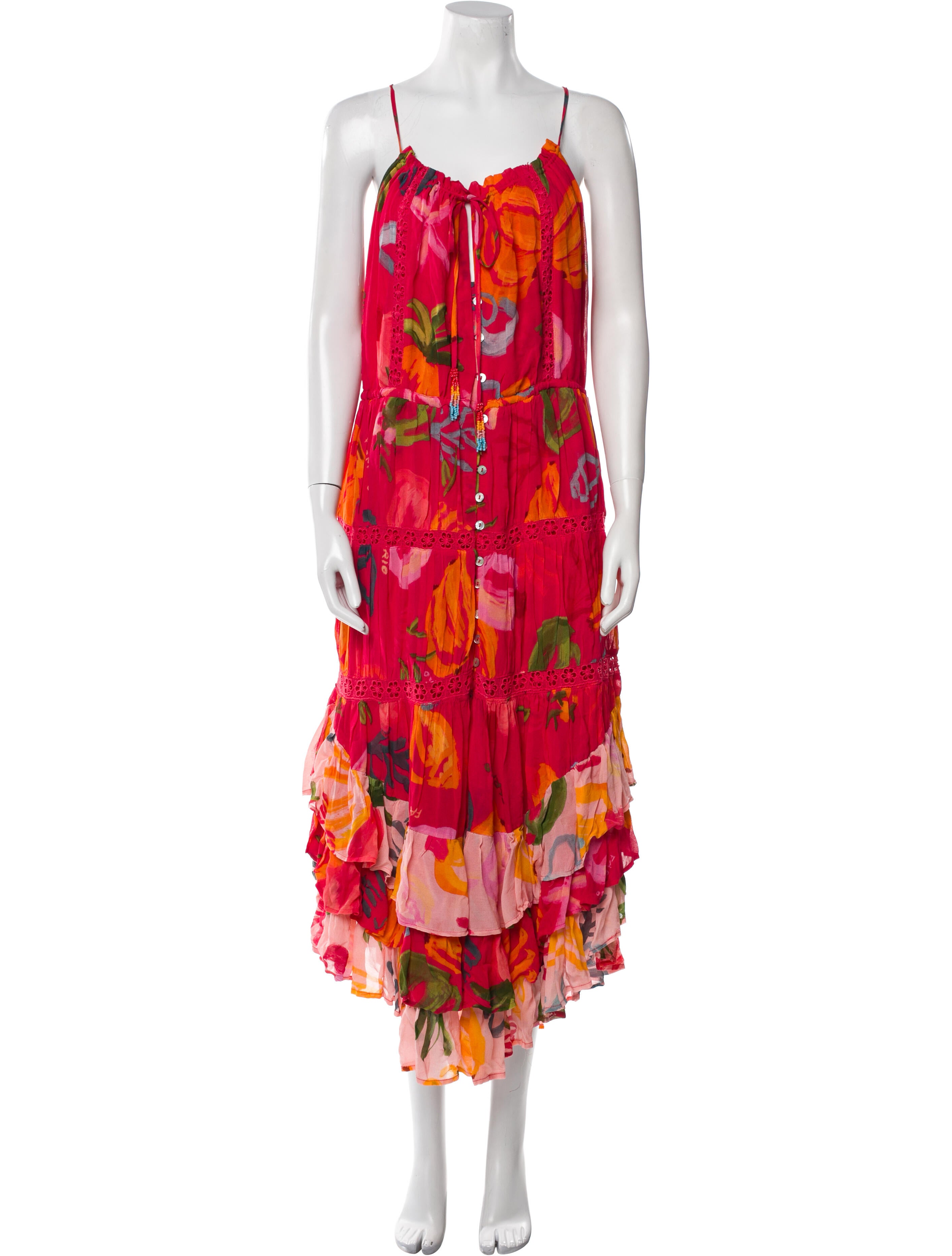 Farm Rio Floral Print Long Dress