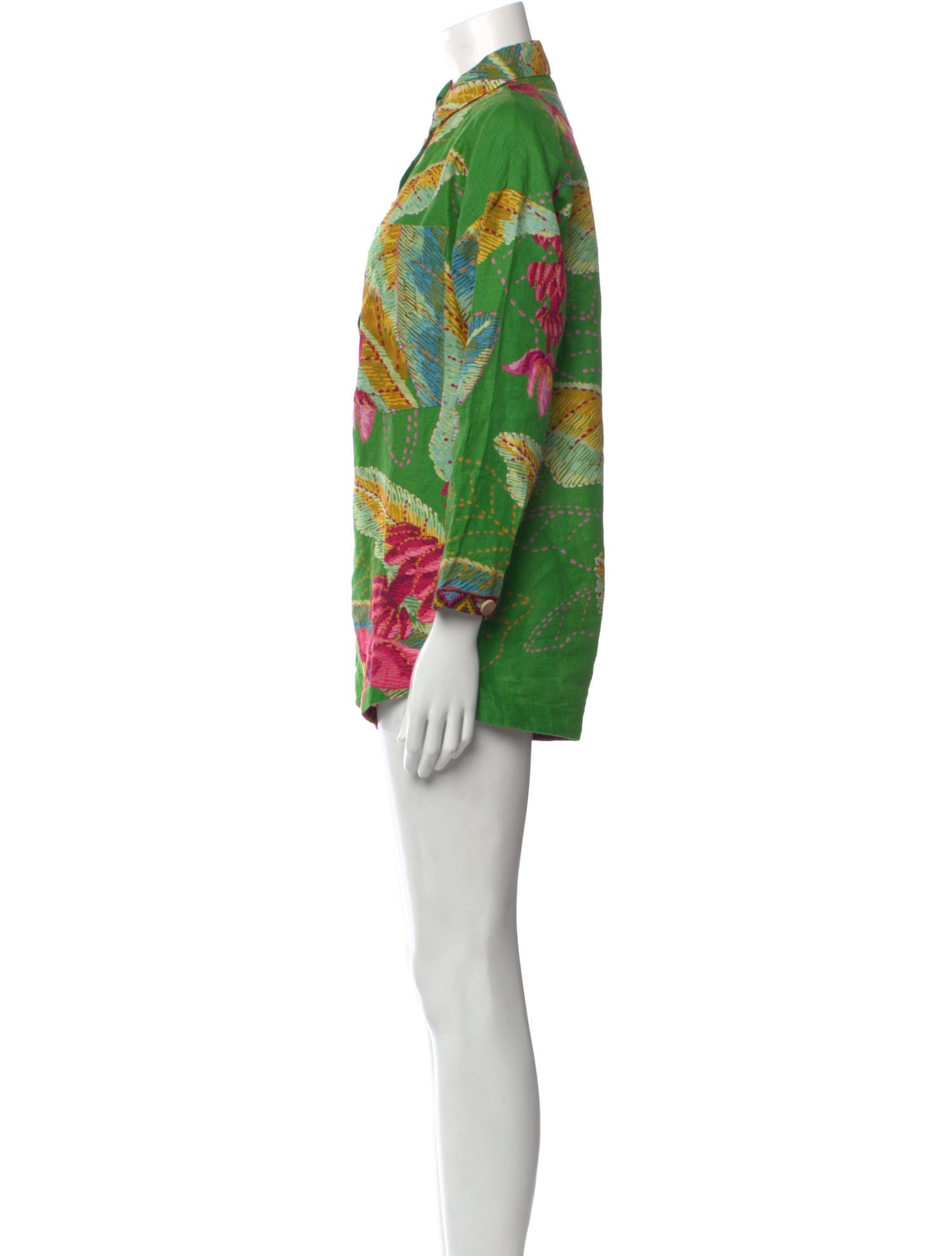 Farm Rio Linen Floral Print Romper