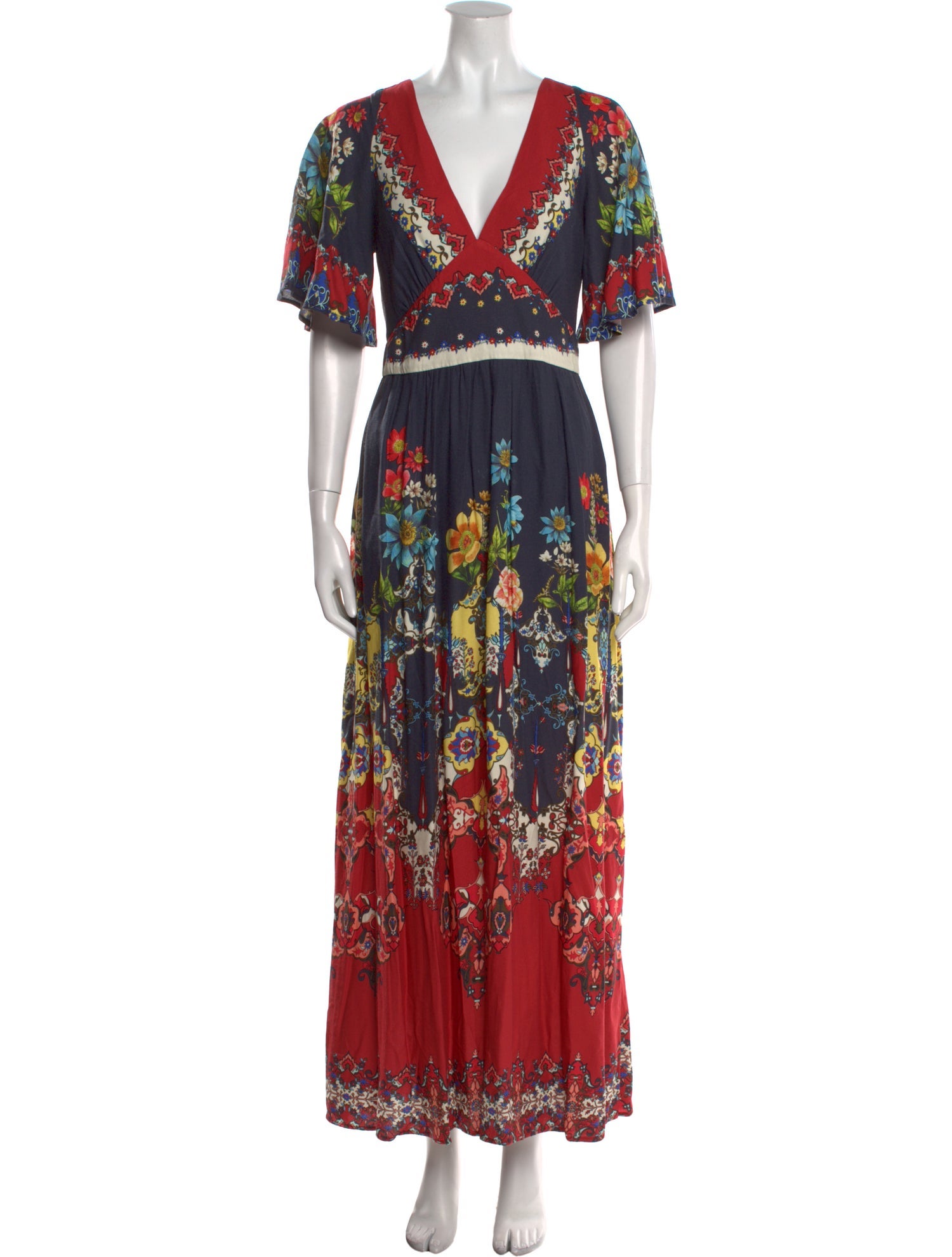 Farm Rio Floral Print Long Dress