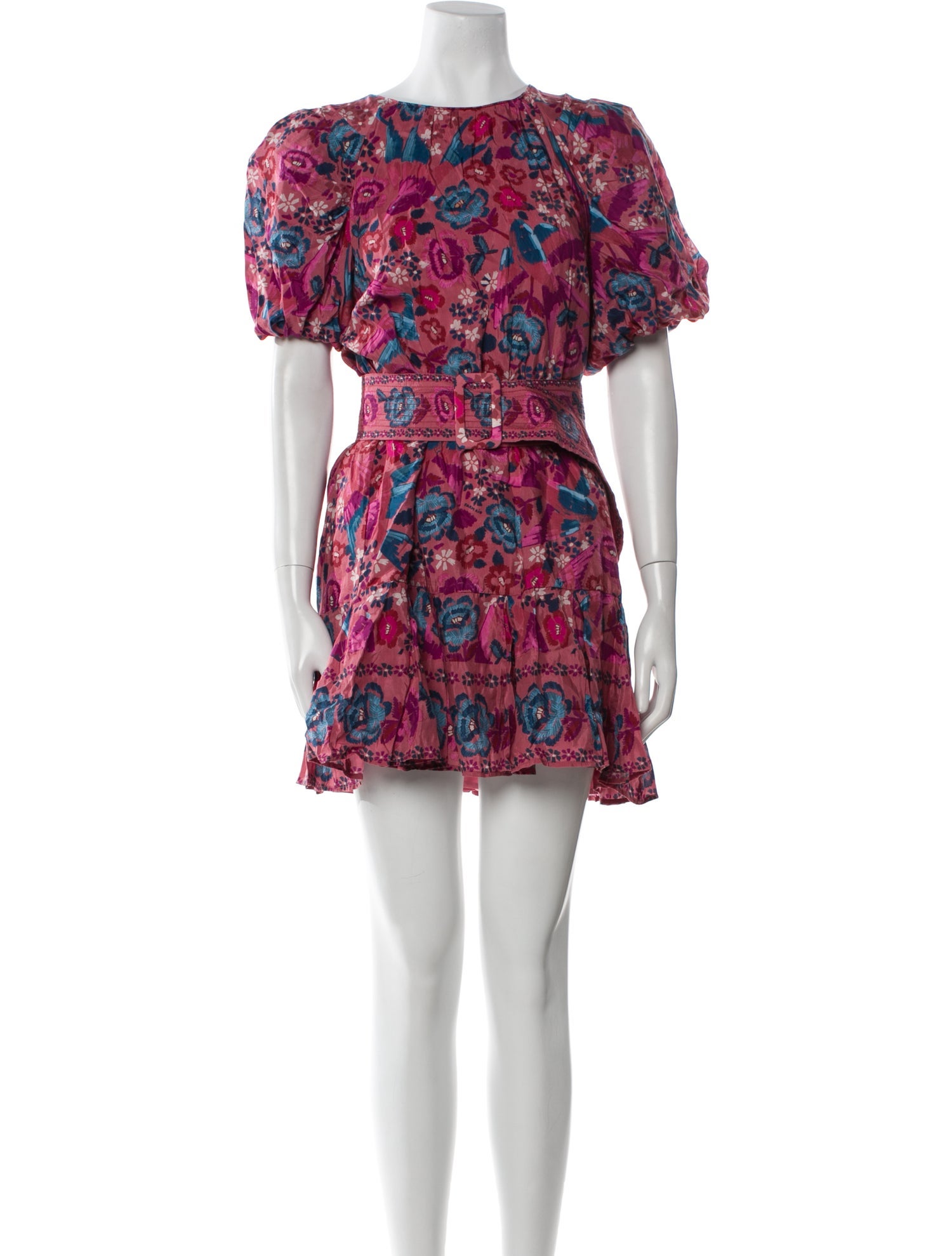 Farm Rio Floral Print Mini Dress