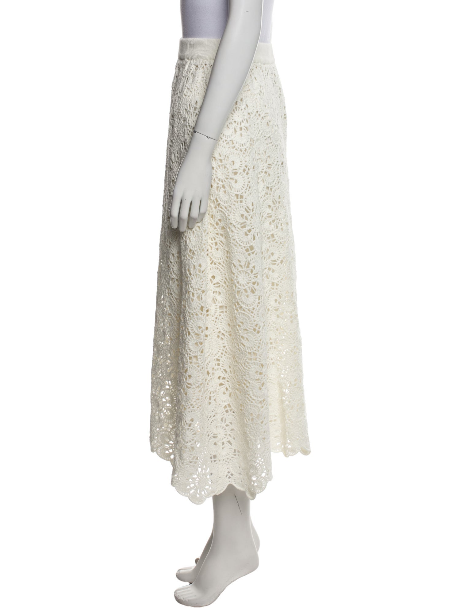 Farm Rio Lace Pattern Midi Length Skirt w/ Tags