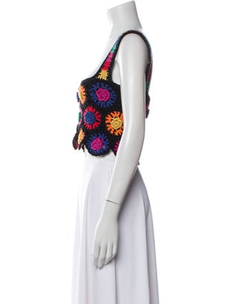 Farm Rio Printed Square Neckline Crop Top