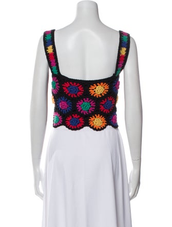 Farm Rio Printed Square Neckline Crop Top