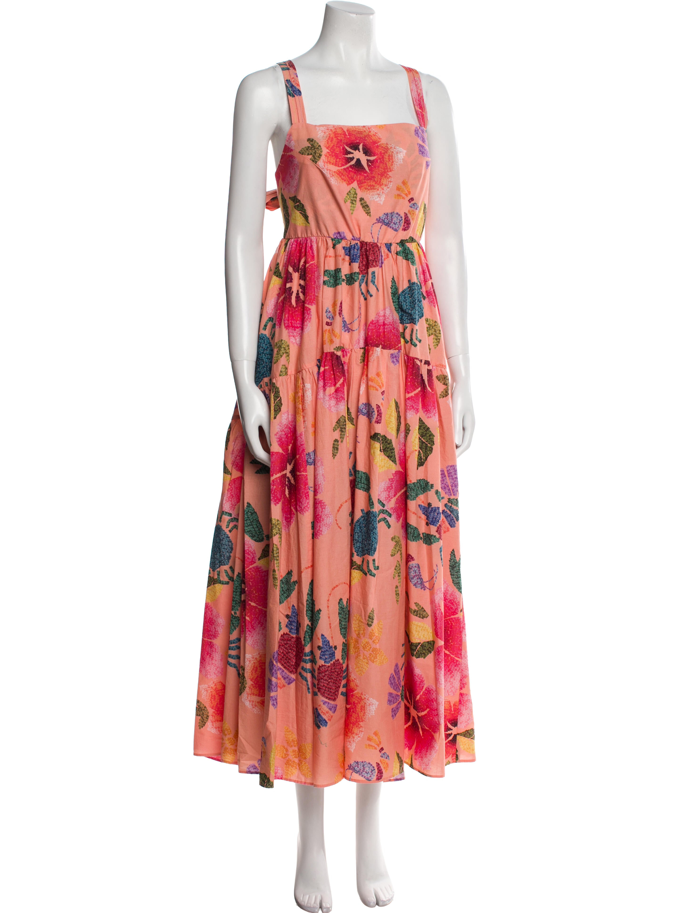 Farm Rio Floral Print Long Dress
