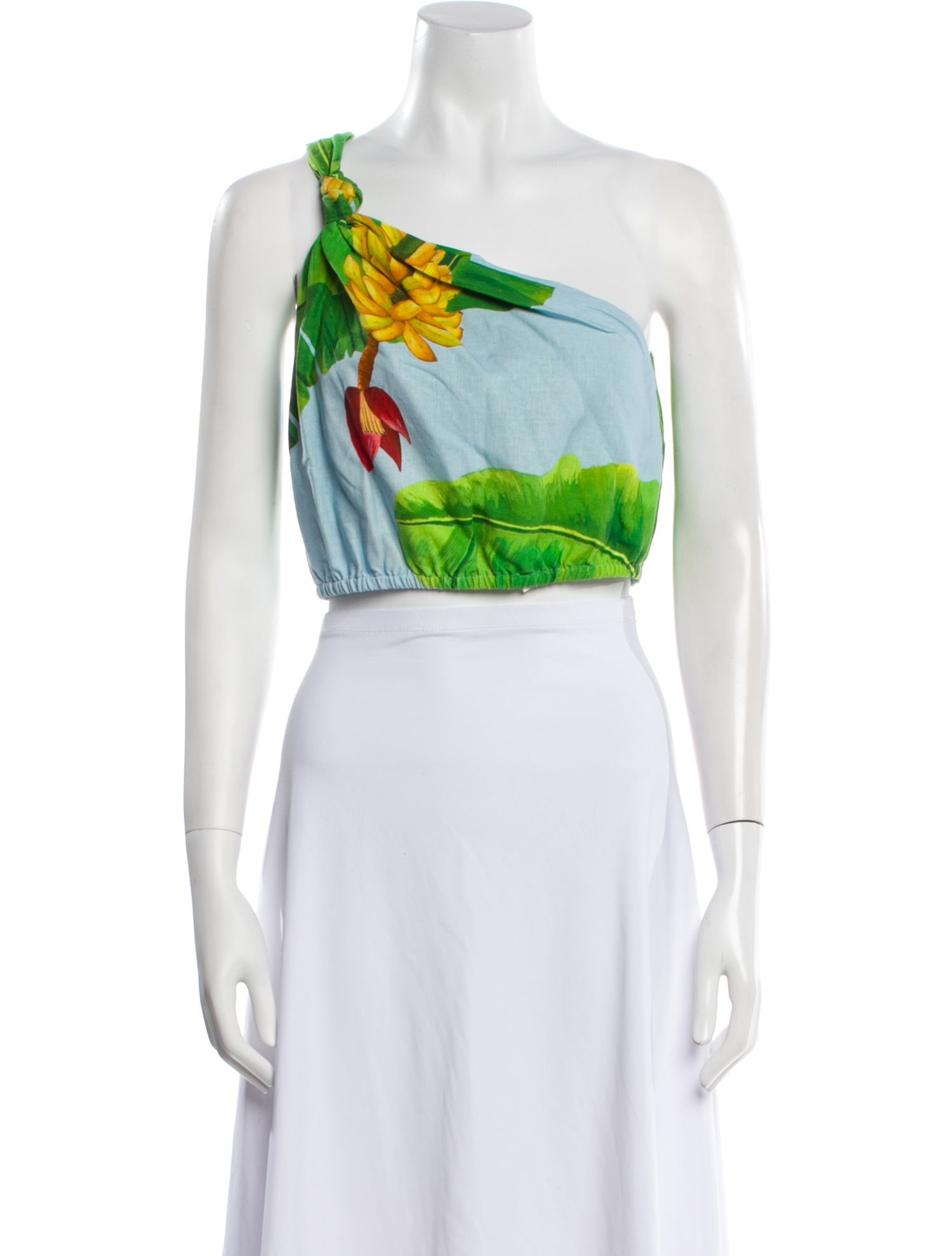 Farm Rio Linen Floral Print Crop Top w/ Tags