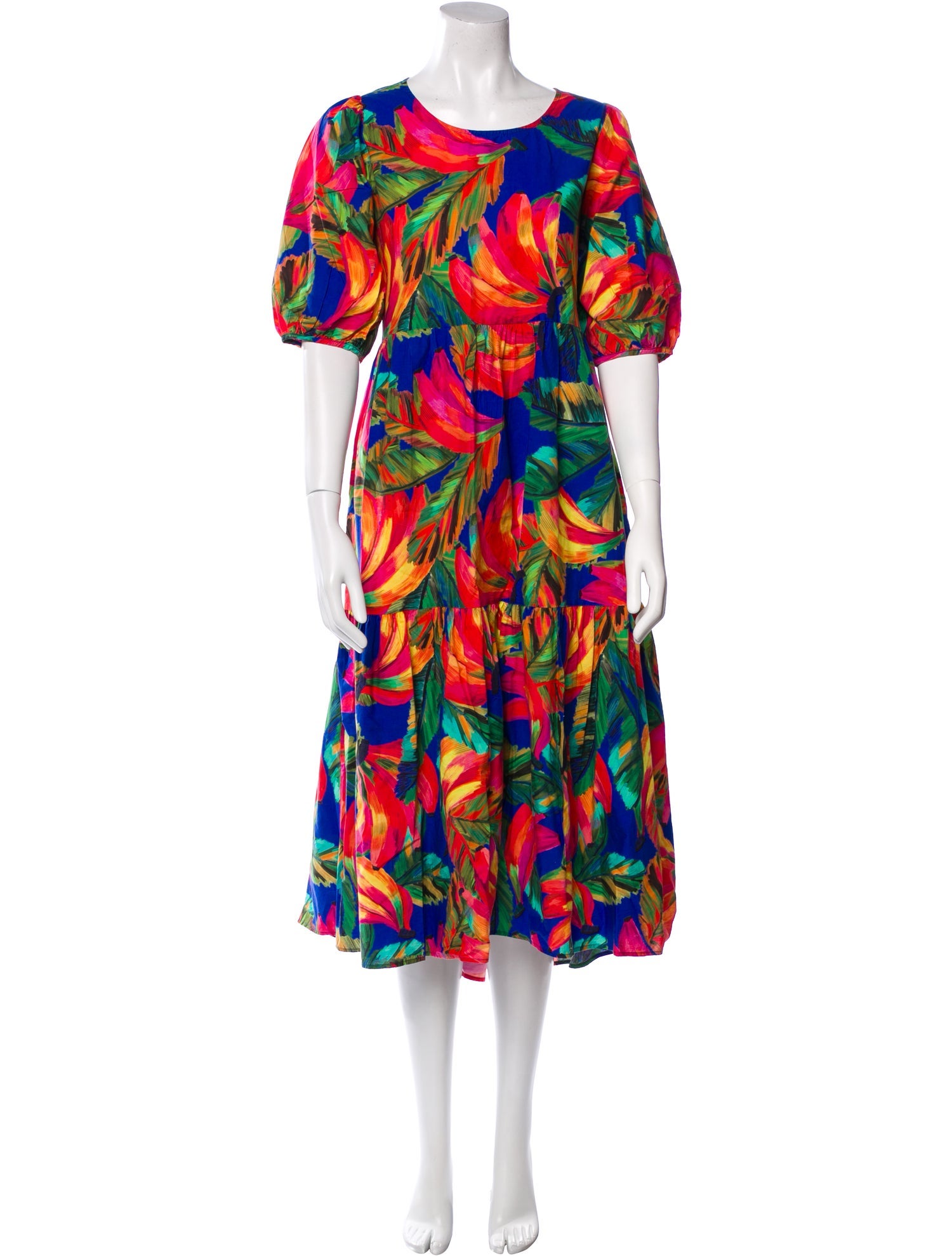 Farm Rio Floral Print Midi Length Dress