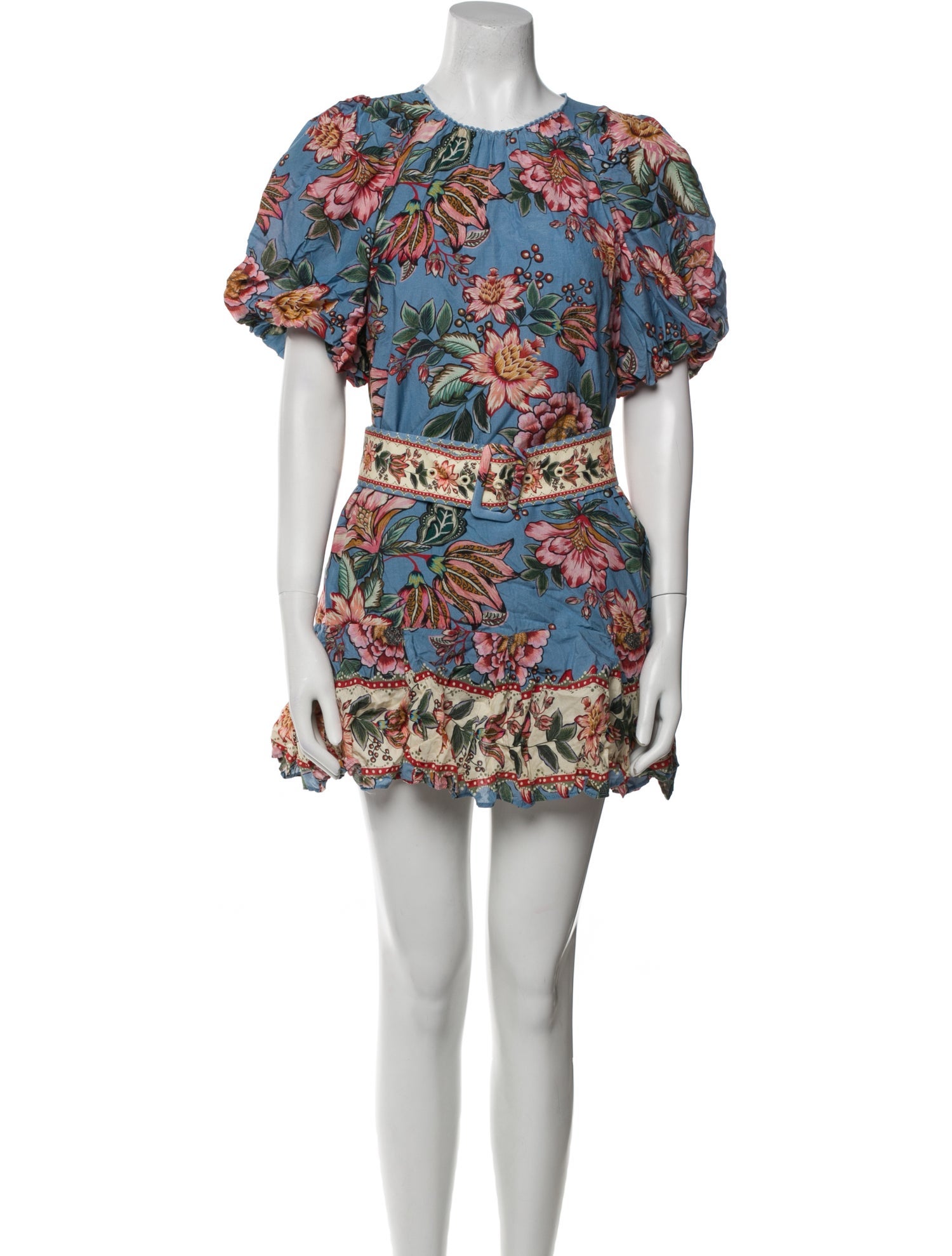 Farm Rio Floral Print Mini Dress