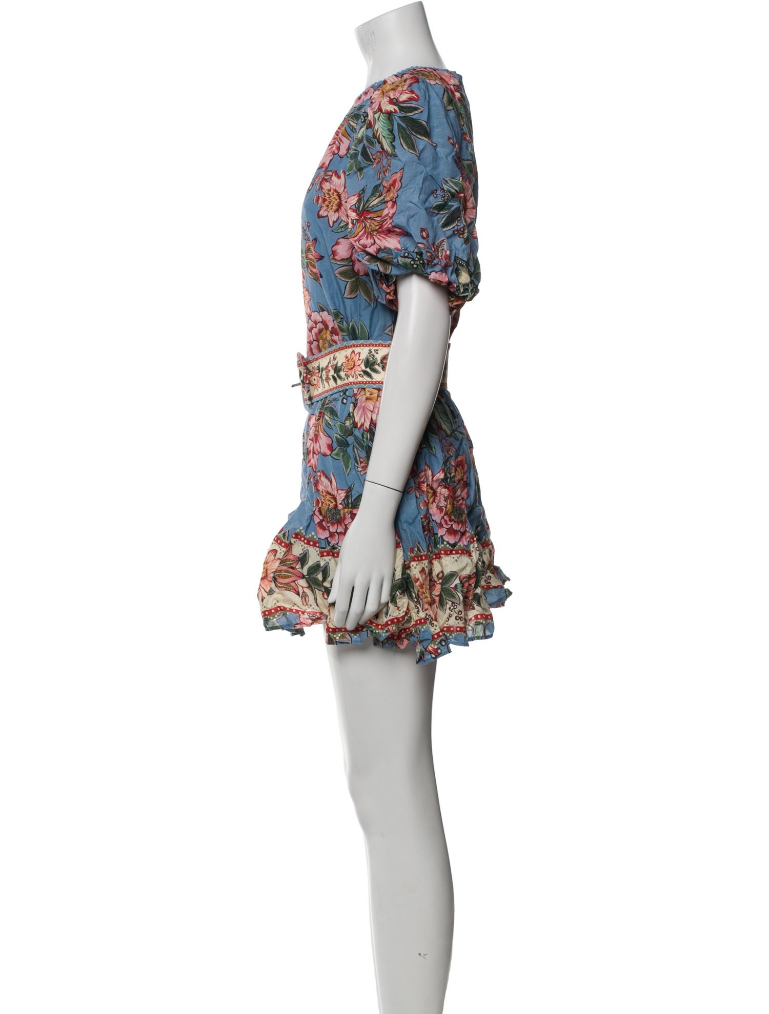 Farm Rio Floral Print Mini Dress