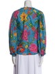 Farm Rio Floral Print Bateau Neckline Blouse