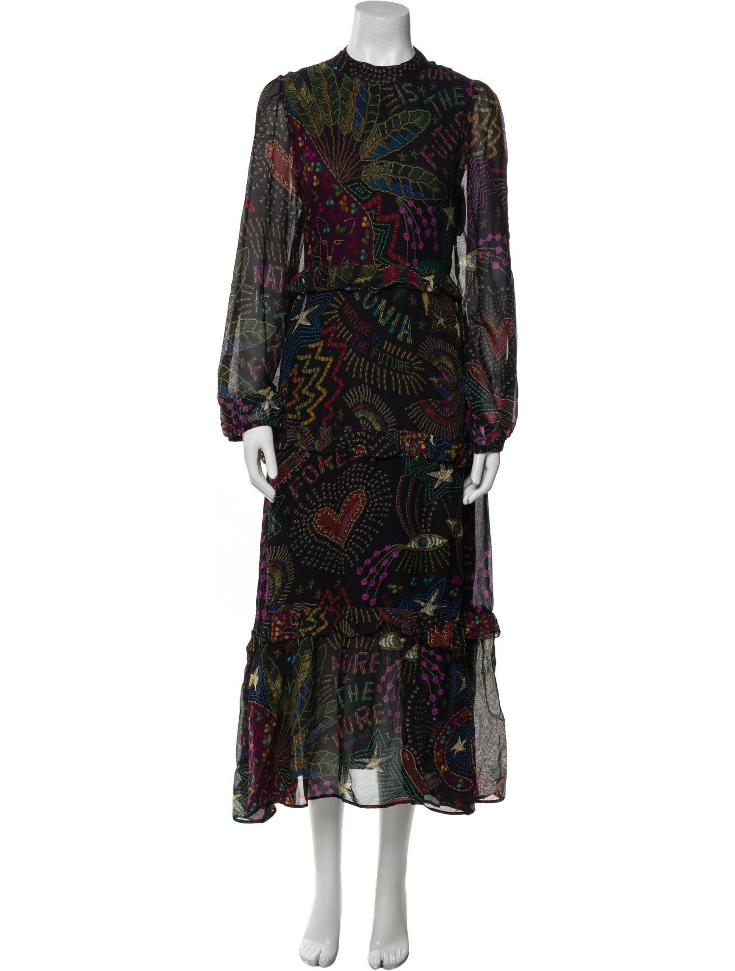 Farm Rio Paisley Print Long Dress w/ Tags
