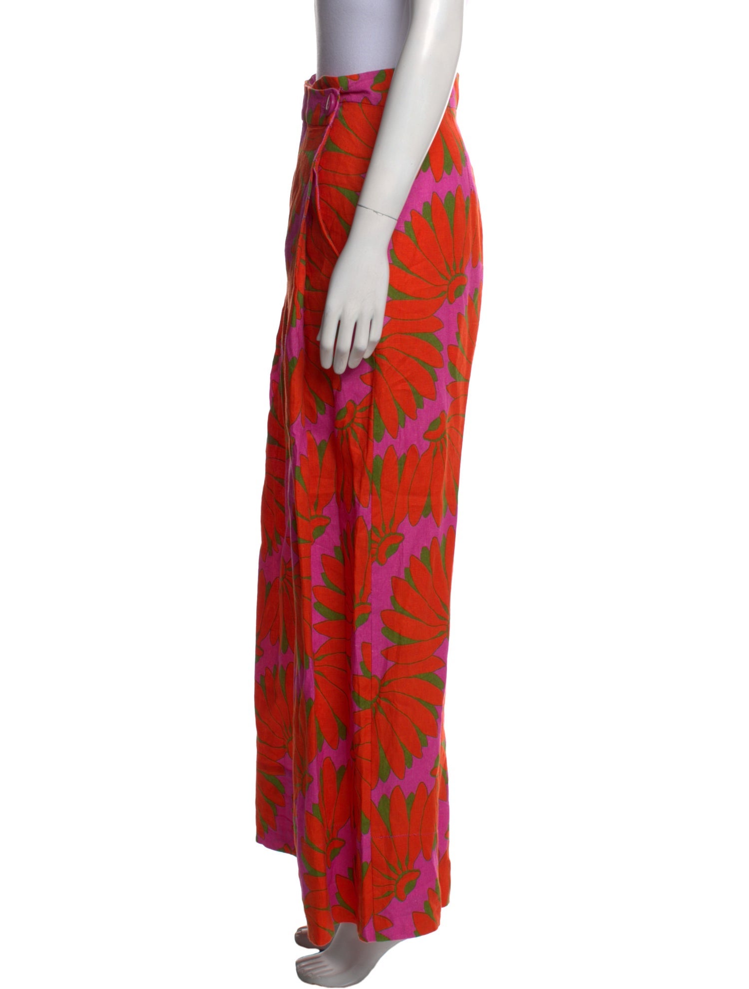 Farm Rio Floral Print Wide Leg Pants