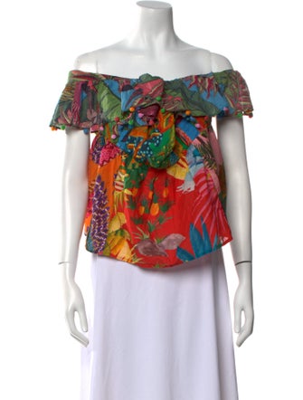 Farm Rio Printed Off-The-Shoulder Top