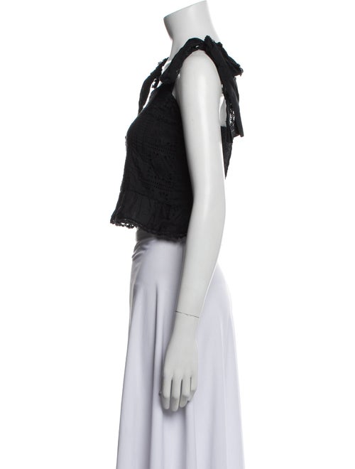 Farm Rio Square Neckline Sleeveless Crop Top