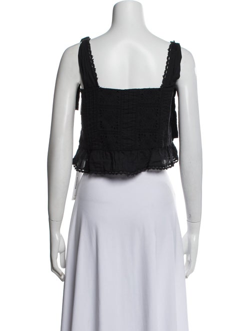 Farm Rio Square Neckline Sleeveless Crop Top