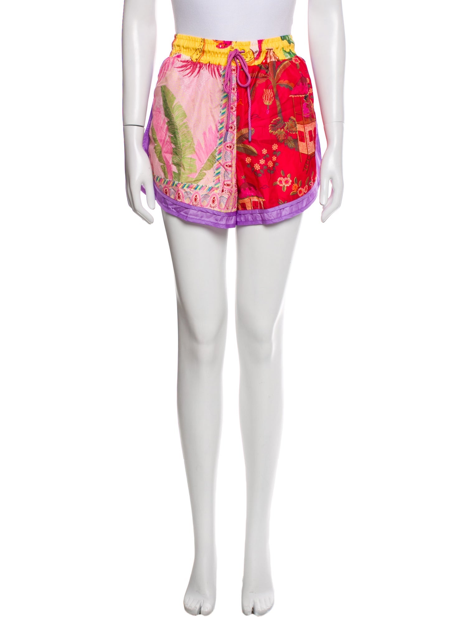 Farm Rio Floral Print Mini Shorts