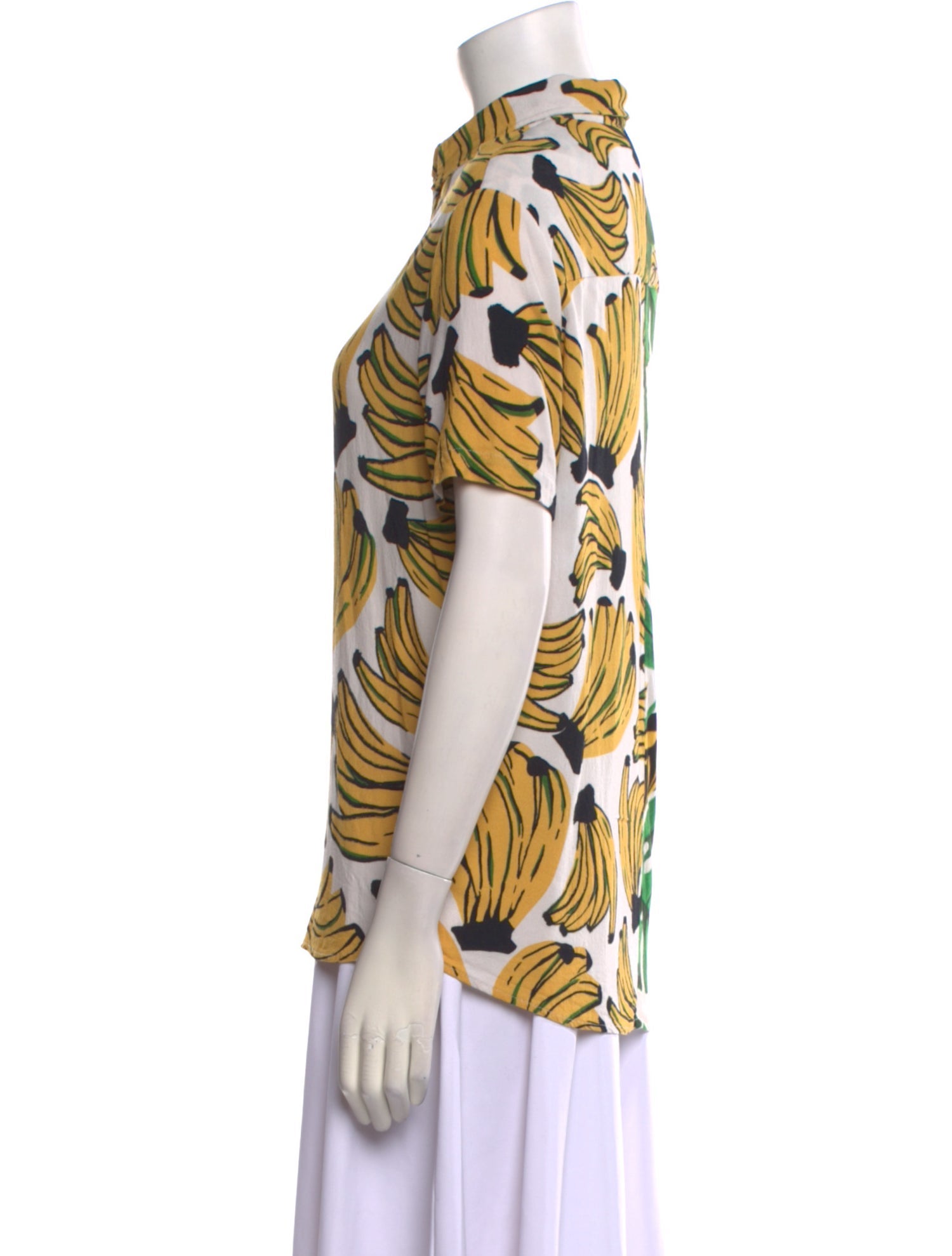 Farm Rio Printed Short Sleeve Button-Up Top