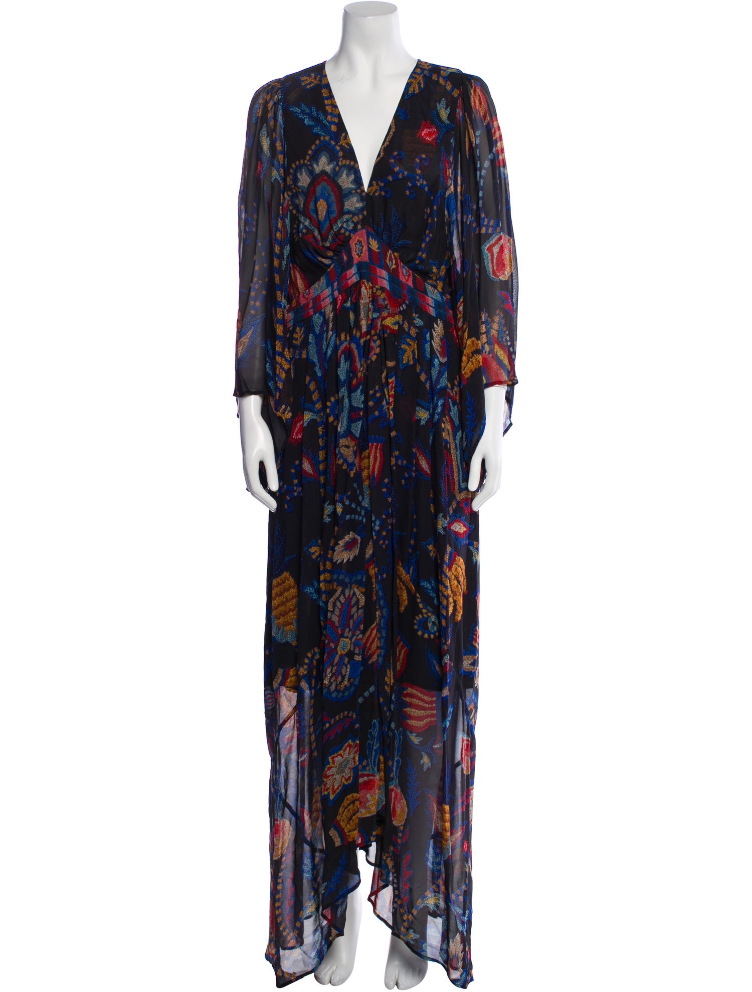 Farm Rio Floral Print Long Dress