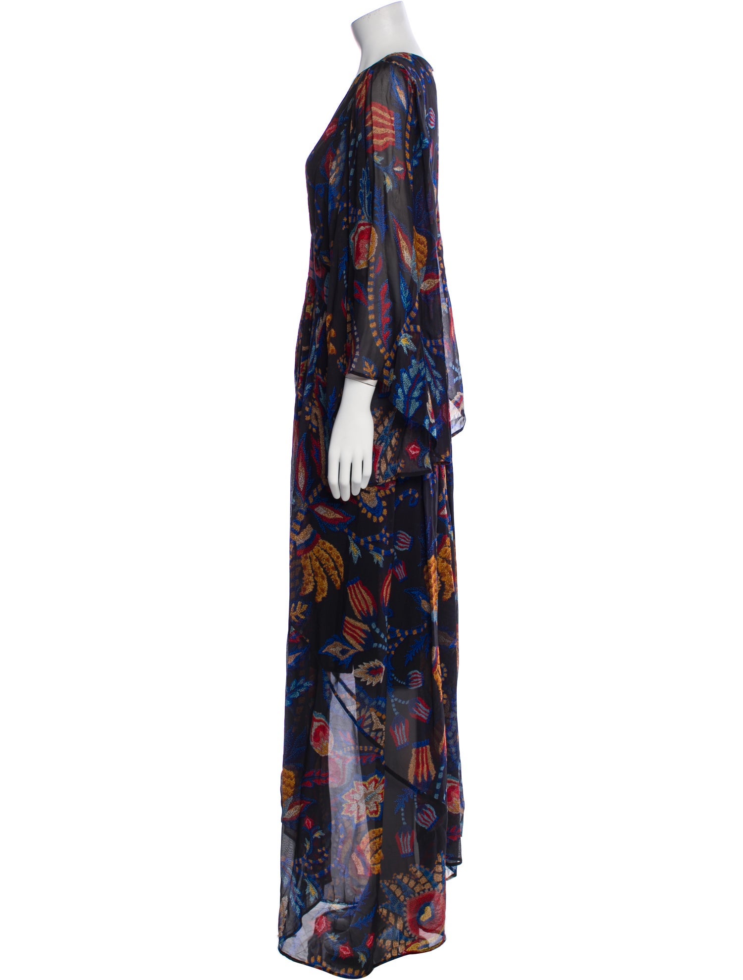 Farm Rio Floral Print Long Dress