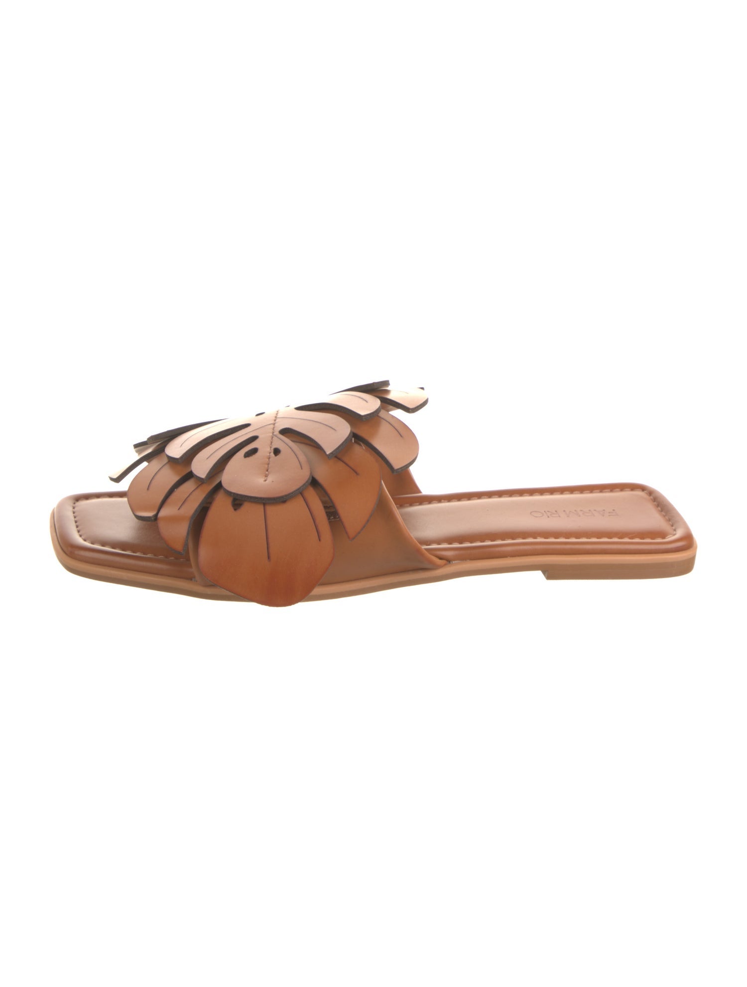Farm Rio Leather Lasercut Accents Slides