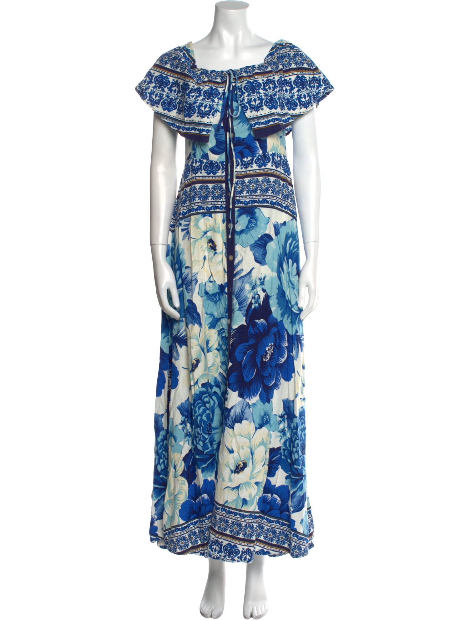 Farm Rio Floral Print Long Dress