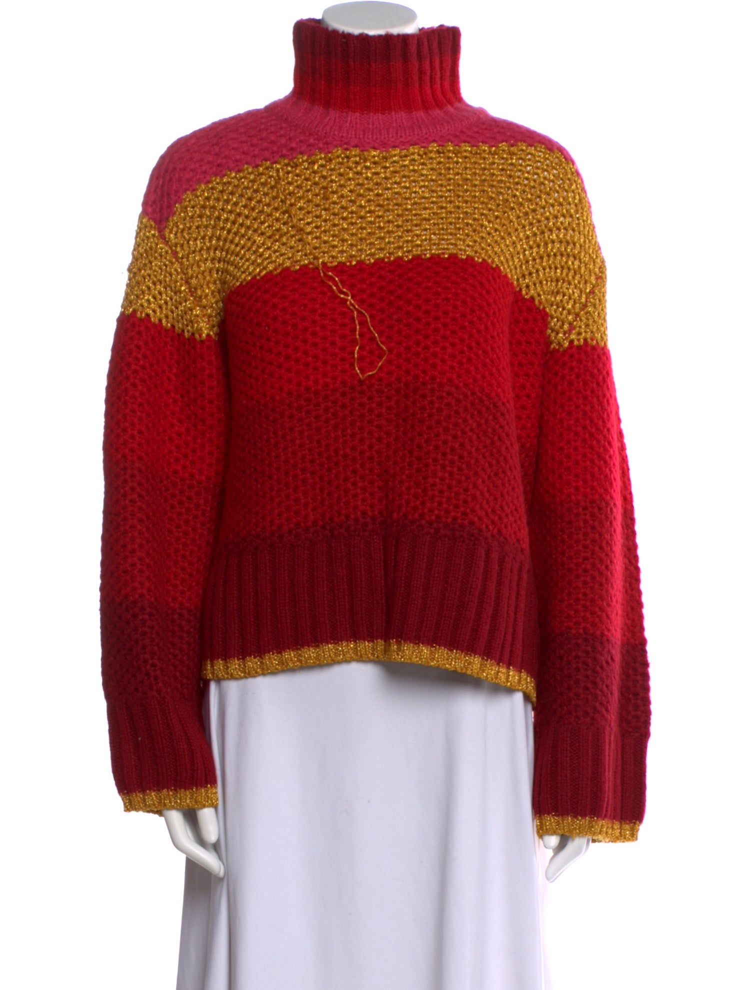 Farm Rio Striped Turtleneck Sweater
