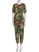 Farm Rio Linen Floral Print Jumpsuit