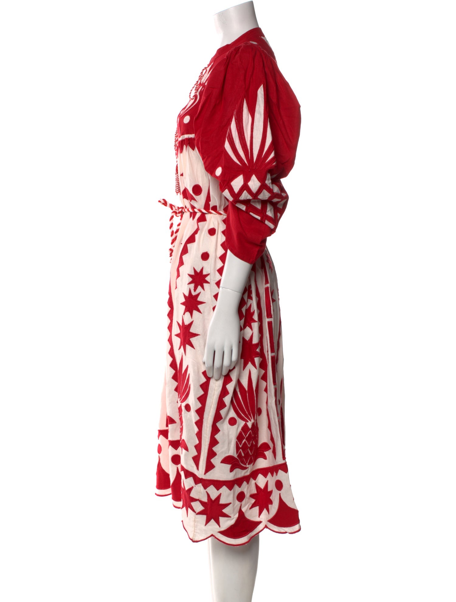 Farm Rio Linen Midi Length Dress