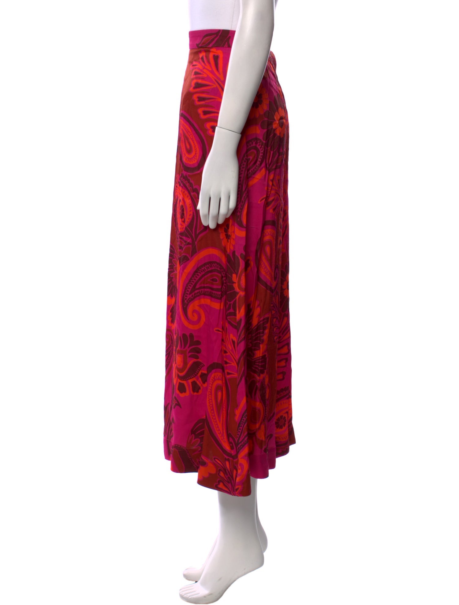 Farm Rio Floral Print Midi Length Skirt