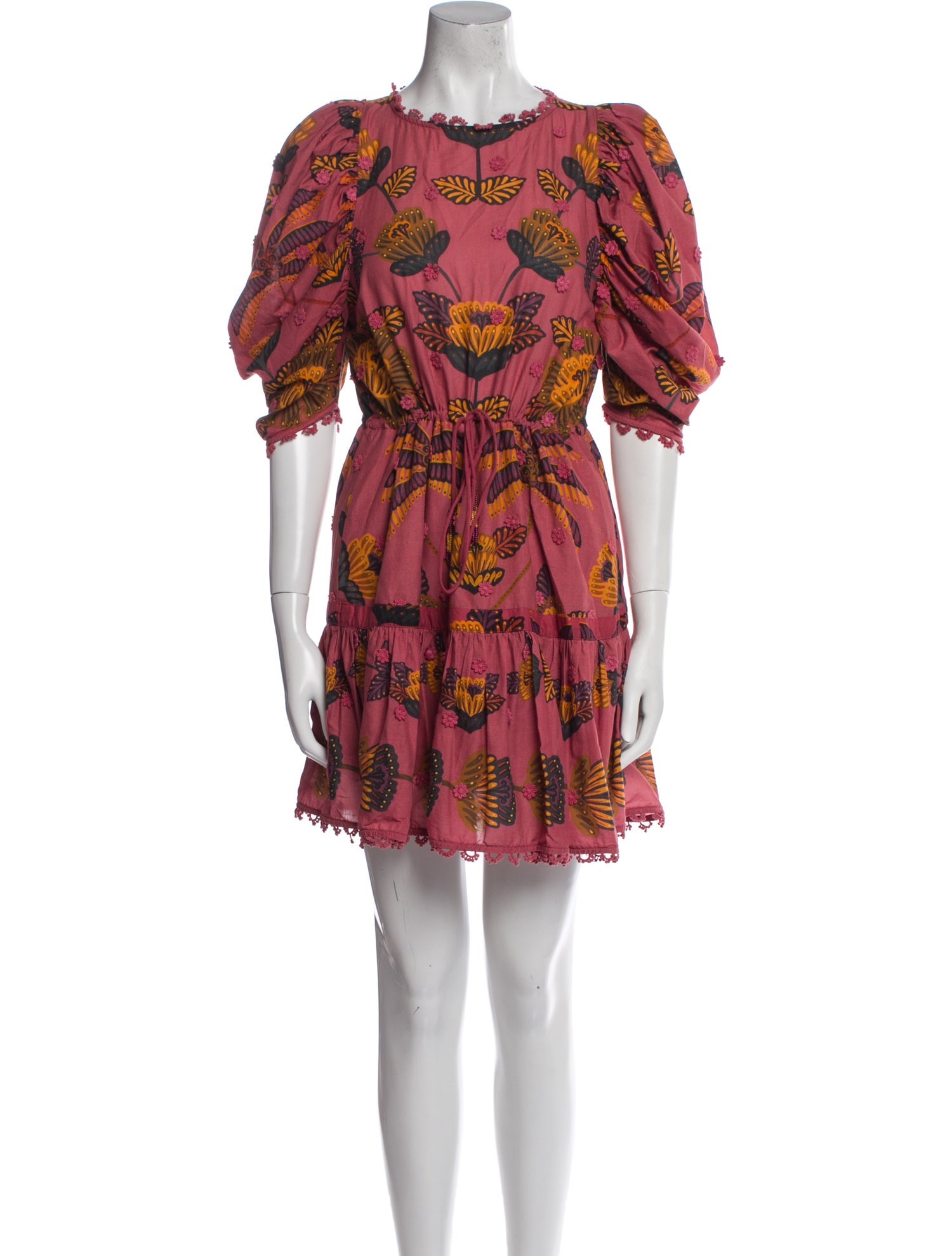 Farm Rio Floral Print Mini Dress